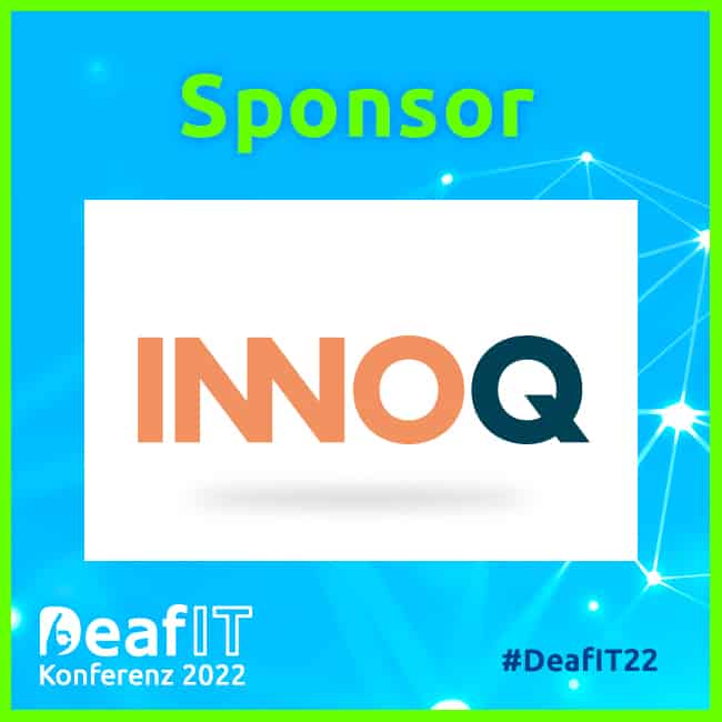 Sponsor Logo INNOQ, DeafIT Konferenz 2022, #DeafIT22