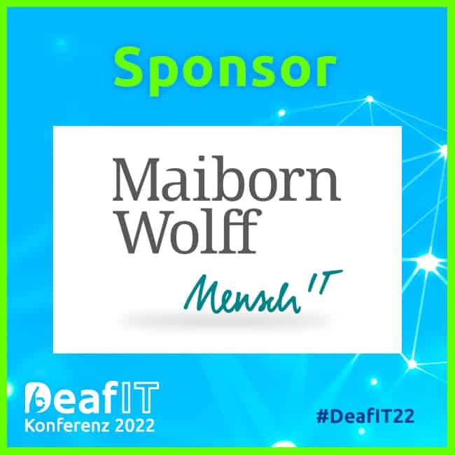 Sponsor Logo MaibornWolff, DeafIT Konferenz 2022, #DeafIT22