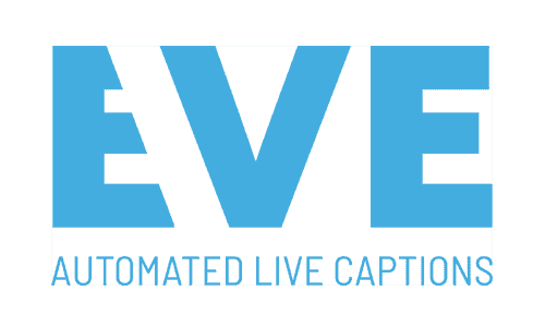 EVE Automated live captions company logo