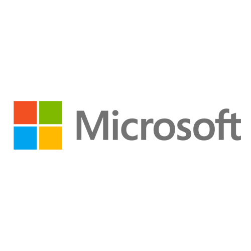 Große logo von Sponsor Microsoft am Footer